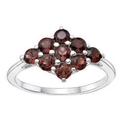 Gemminded Sterling Silver Garnet Ring
