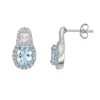 Gemminded Sterling Silver Sky Blue & White Topaz Earrings -Gemminded Jewelry 5744276