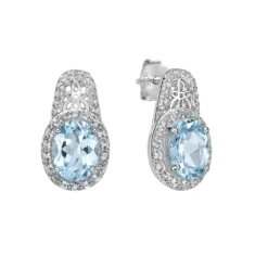 Gemminded Sterling Silver Sky Blue & White Topaz Earrings 8 Gemminded Sterling Silver Sky Blue & White Topaz Earrings -Gemminded Jewelry 5744276 ALT2