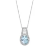 Gemminded Sterling Silver Sky Blue & White Topaz Pendant Necklace -Gemminded Jewelry 5744277