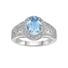 Gemminded Sterling Silver Sky Blue & White Topaz Ring -Gemminded Jewelry 5744278