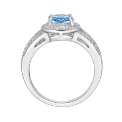 Gemminded Sterling Silver Sky Blue & White Topaz Ring -Gemminded Jewelry 5744278 ALT2