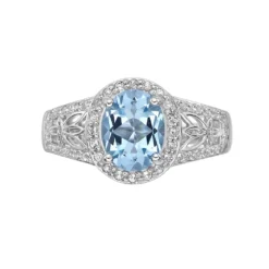 Gemminded Sterling Silver Sky Blue & White Topaz Ring -Gemminded Jewelry 5744278 ALT3