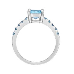 Gemminded Sterling Silver Blue & London Blue Topaz Ring -Gemminded Jewelry 5744279 ALT2