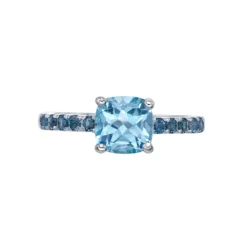 Gemminded Sterling Silver Blue & London Blue Topaz Ring -Gemminded Jewelry 5744279 ALT3