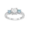 Gemminded Sterling Silver Blue & White Topaz Ring -Gemminded Jewelry 5744280