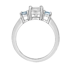 Gemminded Sterling Silver Blue & White Topaz Ring -Gemminded Jewelry 5744280 ALT2