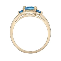 Gemminded 14k Gold Over Silver Blue, London Blue & White Topaz Ring 9 Gemminded 14k Gold Over Silver Blue, London Blue & White Topaz Ring -Gemminded Jewelry 5744298 ALT2