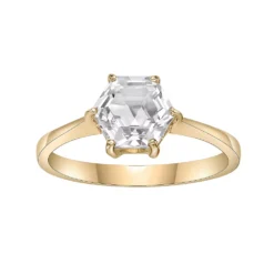 Gemminded 14k Gold Over Silver White Topaz Ring
