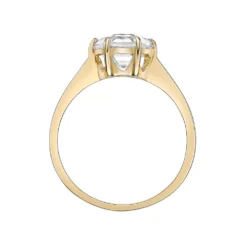 Gemminded 14k Gold Over Silver White Topaz Ring -Gemminded Jewelry 5744302 ALT2