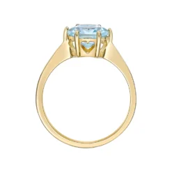 Gemminded 14k Gold Over Silver Blue Topaz Ring -Gemminded Jewelry 5744305 ALT2