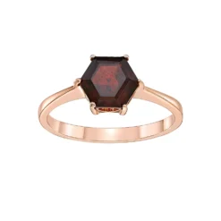 Gemminded 14k Rose Gold Over Silver Garnet Ring