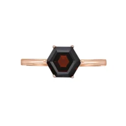Gemminded 14k Rose Gold Over Silver Garnet Ring -Gemminded Jewelry 5744307 ALT3