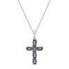 Gemminded Sterling Silver Mystic Topaz Cross Pendant Necklace -Gemminded Jewelry 5744309