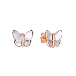 Gemminded 14k Rose Gold Over Silver Cubic Zirconia Mother Of Pearl Butterfly Earrings 7 Gemminded 14k Rose Gold Over Silver Cubic Zirconia Mother Of Pearl Butterfly Earrings -Gemminded Jewelry 5744313 ALT2