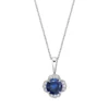 Gemminded Sterling Silver Lab-Created Sapphire Pendant Necklace