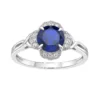 Gemminded Sterling Silver Lab-Created Sapphire Ring -Gemminded Jewelry 5955549
