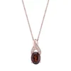 Gemminded 18 Gold Over Silver Garnet Pendant Necklace -Gemminded Jewelry 5955554