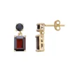 Gemminded 18k Gold Over Silver Garnet Drop Earrings -Gemminded Jewelry 5955594