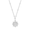 Gemminded Sterling Silver White Topaz Aurora Starburst Pendant Necklace -Gemminded Jewelry 5955620